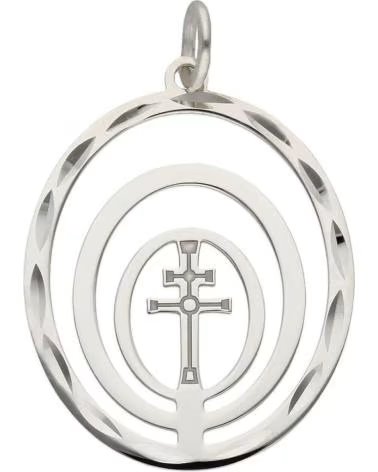 MINOPLATA COLGANTE CRUZ DE CARAVACA CERCO TALLADO 22X26MM DE PLATA DE
