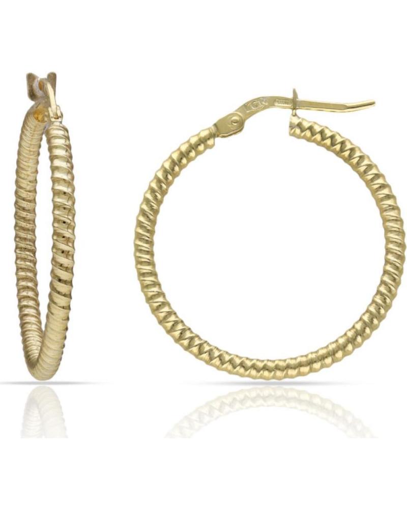 MINOPLATA AROS TALLADOS DE PLATA DE LEY CHAPADA EN ORO 20MM