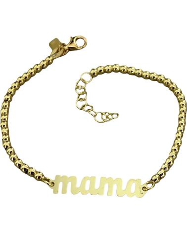MINOPLATA PULSERA BOLAS DE PLATA DE LEY CHAPADA EN ORO PARA MAMA