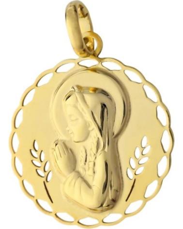 MINOPLATA MEDALLA VIRGEN NINA ESPIGAS DE PLATA DE LEY CHAPADA EN ORO 2