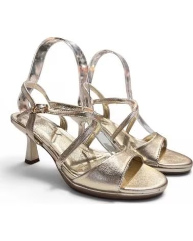 TIMBOS SANDALIA DE TACÓN FIESTA EN ORO AMARILLO