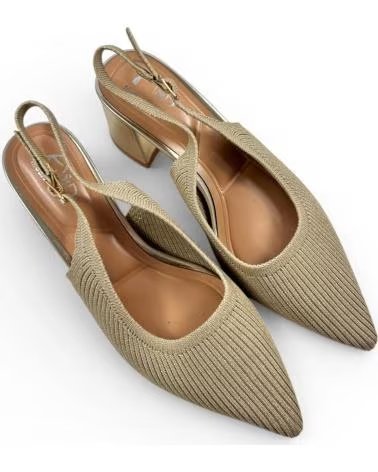 TIMBOS SANDÁLIA DE SALTO ACABAMENTO DOURADO AMARILLO