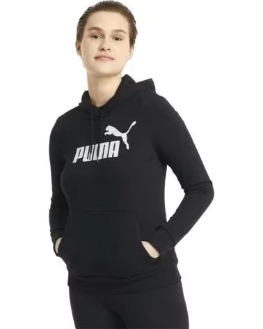 PUMA FELPA CON CAPPUCCIO ESS LOGO NEGRO