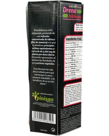 PINISAN DRENA HIBISCUS 500 ML - COMPLEMENTO ALIMENTICIO NATURAL