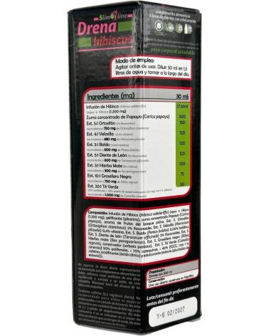PINISAN DRENA HIBISCUS 500 ML - COMPLEMENTO ALIMENTICIO NATURAL