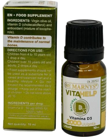 MARNYS VITAHELP VITAMINA D LÍQUIDA 2000 IU 10ML