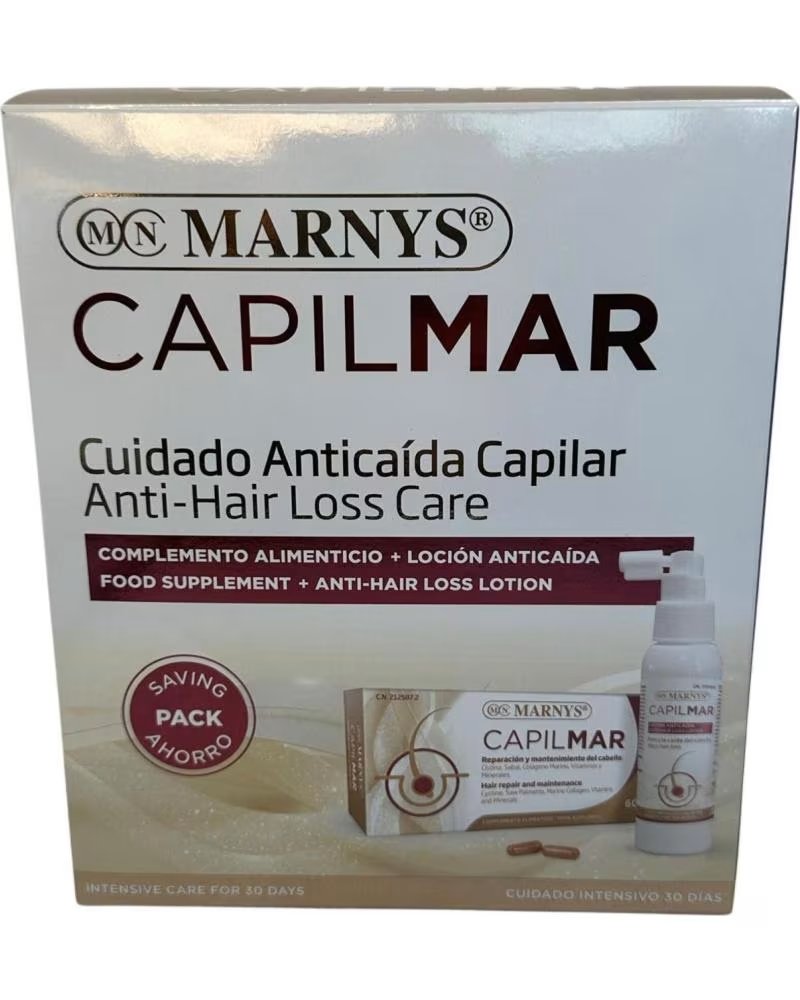 MARNYS CAPILMAR PACK ÉCONOMIQUE - 60 GÉLULES ET LOTION ANTI-CHUTE