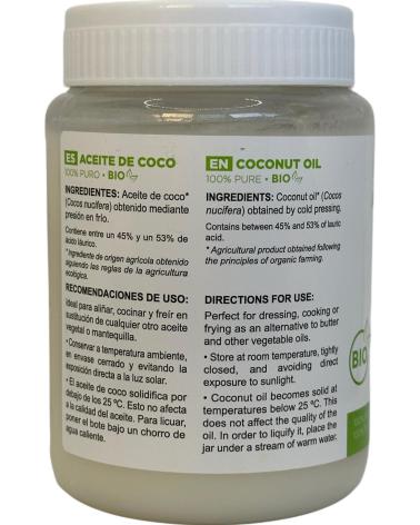 MARNYS ACEITE DE COCO BIO VIRGEN EXTRA 350G