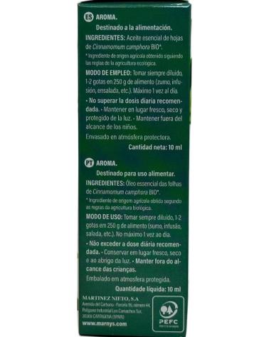 ACEITE ESENCIAL DE RAVINTSARA BIO QUIMIOTIPADO MARNYS