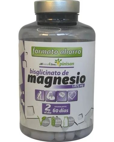 PINISAN BISGLYCINATE DE MAGNÉSIUM 1875MG, 120 COMPRIMÉS
