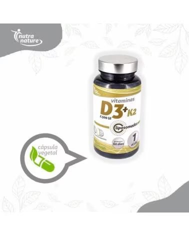 PINISAN VITAMINAS D3+K2 LIPOSSOMADAS, 60 CÁPSULAS