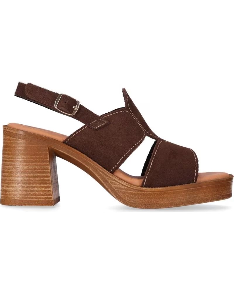 CHIKA10 MEDINA SANDALE MIT ABSATZ UND PLATEAU MARRON-BROWN