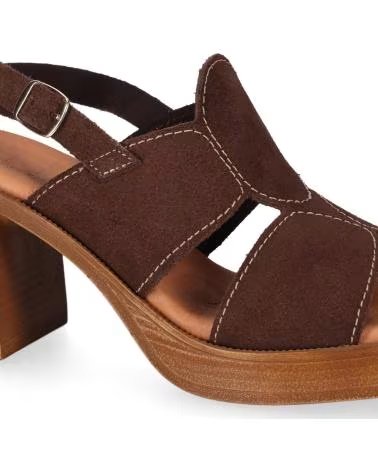 CHIKA10 MEDINA SANDALE MIT ABSATZ UND PLATEAU MARRON-BROWN