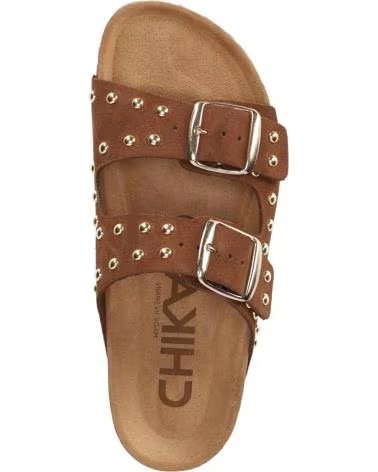 CHIKA10 SANDALES DERIVA 02 NOYER À BOUCLES NOGAL-WALNUT