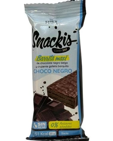 HERBORA BARRA MAXI SACIANTE SNACKIS CHOCOLATE NEGRO