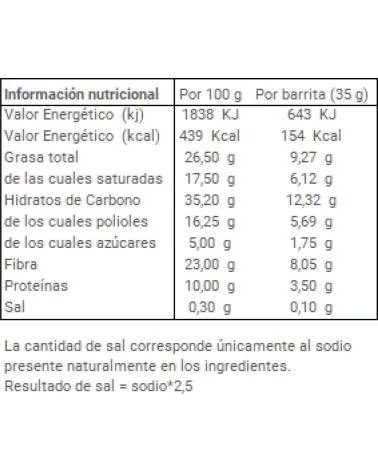 HERBORA BARRA MAXI SACIANTE SNACKIS CHOCOLATE NEGRO