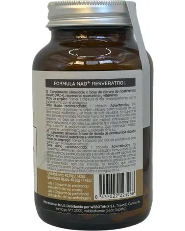 WEBOTANIX NAD+ 300MG COM TRANS-RESVERATROL, 60 CÁPSULAS