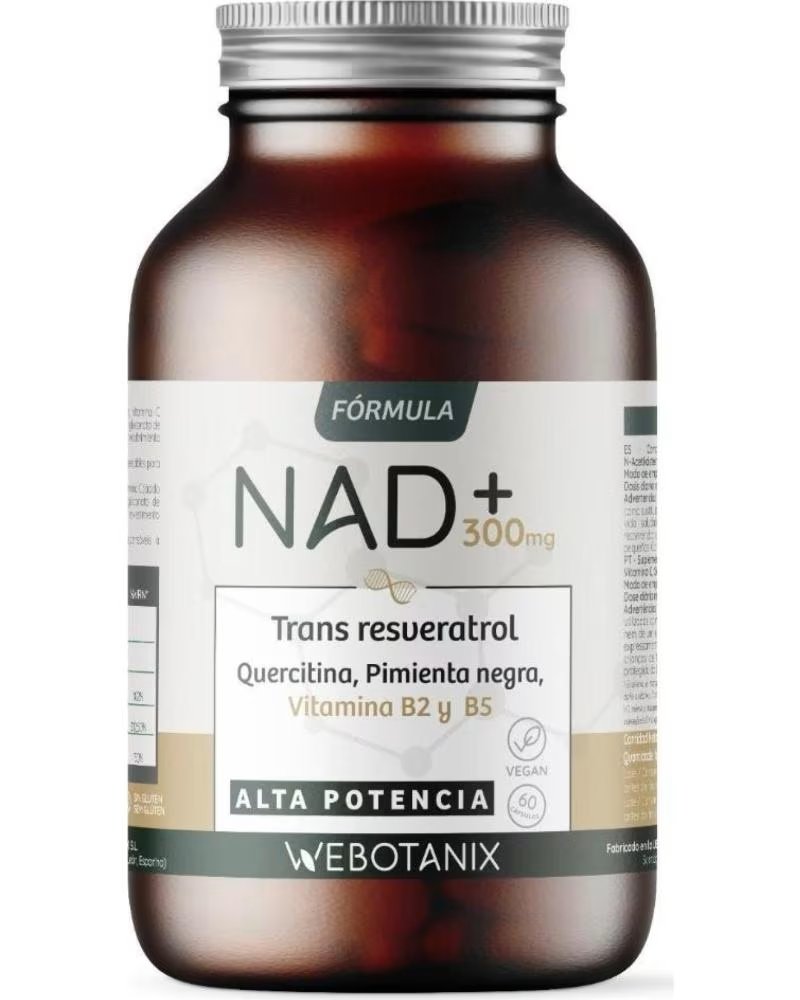 WEBOTANIX NAD+ 300MG COM TRANS-RESVERATROL, 60 CÁPSULAS