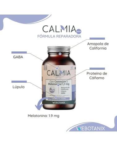 WEBOTANIX CALMIA NOCHE - SUPLEMENTO CON MELATONINA 1,9 MG 60 CÁPSULAS