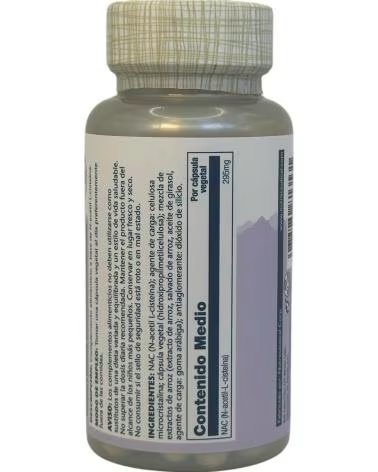 SOLARAY N-ACETIL L-CISTEÍNA NAC 295MG 60 CÁPSULAS