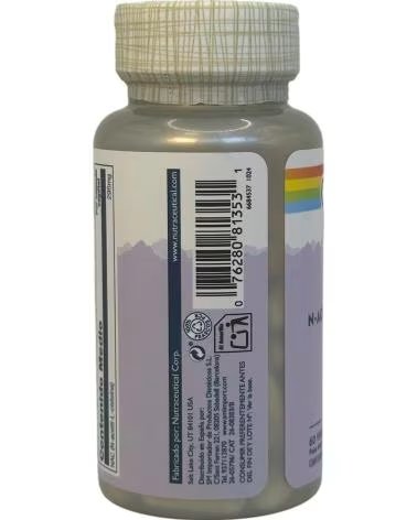 SOLARAY N-ACETIL L-CISTEÍNA NAC 295MG 60 CÁPSULAS
