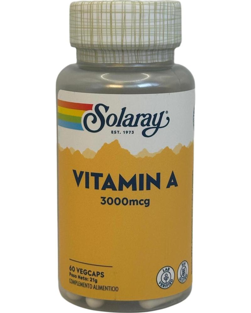 SOLARAY VITAMINA A 3000MCG, 60 CÁPSULAS VEGETALES