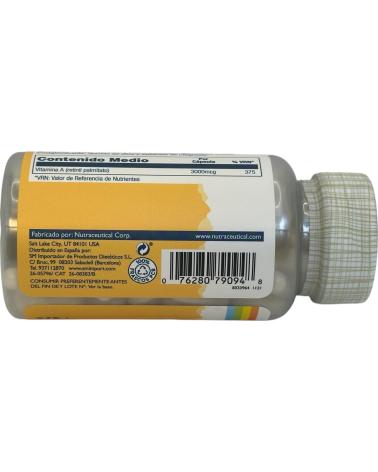 SOLARAY VITAMINA A 3000MCG, 60 CÁPSULAS VEGETALES