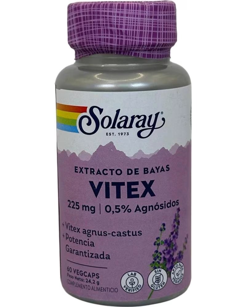 SOLARAY VITEX SAUZGATILLO 225MG 60 CÁPSULAS VEGETALES