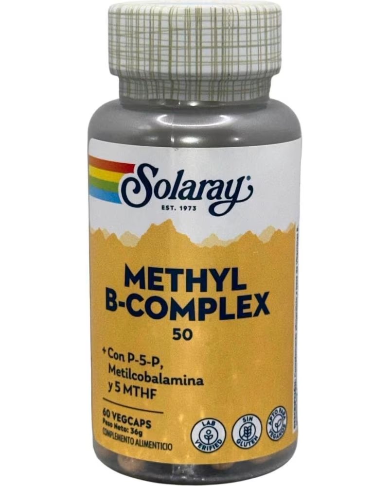 SOLARAY METHYL B-COMPLEX 50 VITAMINAS B ATIVADAS 60 CÁPSULAS