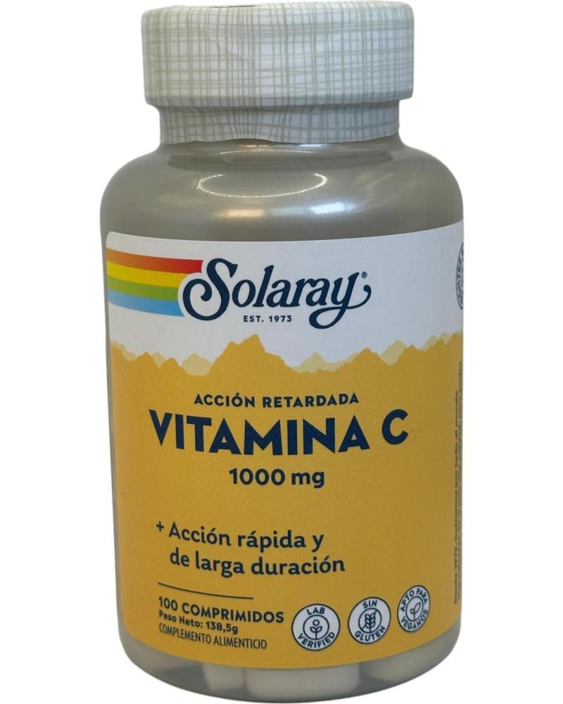 SOLARAY VITAMINA C RETARD 1000MG CON ROSA CANINA Y ACEROLA