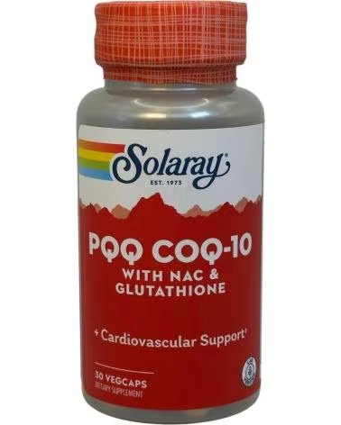 SOLARAY PQQ COQ10 CON GLUTATHION Y NAC - 30 CÁPSULAS VEGETALES