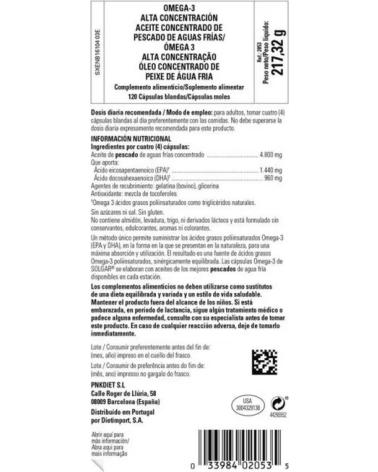 SOLGAR OMEGA 3 ALTA CONCENTRACIÓN ÁCIDOS GRASOS ESENCIALES