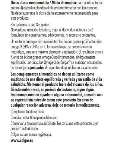 SOLGAR OMEGA 3 ALTA CONCENTRACIÓN ÁCIDOS GRASOS ESENCIALES