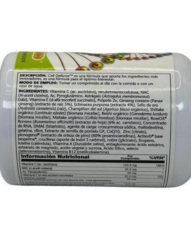 SOLARAY CELL DEFENSE, COMPLEMENTO ALIMENTICIO 60 COMPRIMIDOS