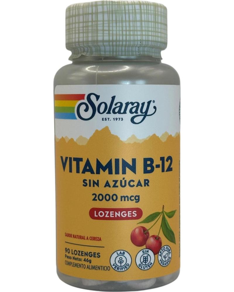 SOLARAY VITAMINA B12 2000MCG SUBLINGUAL 90 COMPRIMIDOS