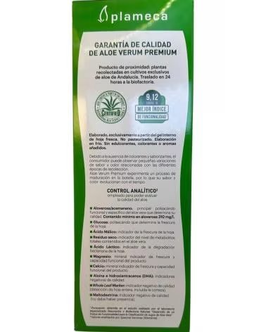 PLAMECA SUMO DE ALOE VERUM PREMIUM 1L COLHEITA NUMERADA
