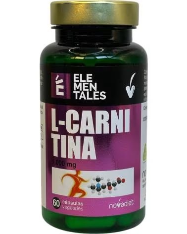 NOVADIET L-CARNITINA 1000 MG, 60 CÁPSULAS VEGETAIS, SÉRIE ELEMENTALES