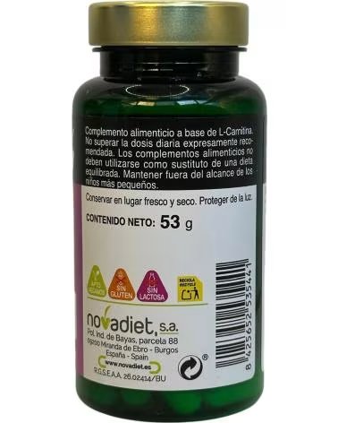 NOVADIET L-CARNITINA 1000 MG, 60 CÁPSULAS VEGETAIS, SÉRIE ELEMENTALES