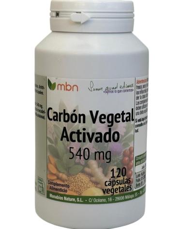 MANABIOS CARBÓN VEGETAL ACTIVADO 540MG 120 CÁPSULAS
