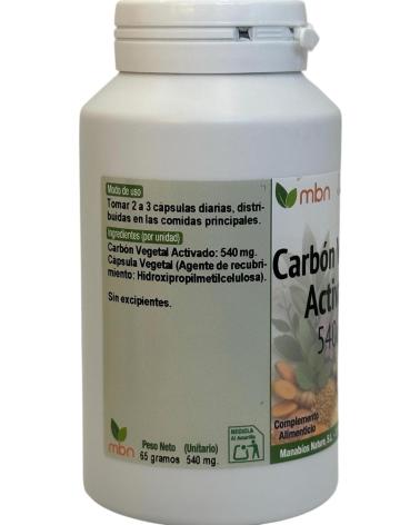 MANABIOS CARBÓN VEGETAL ACTIVADO 540MG 120 CÁPSULAS