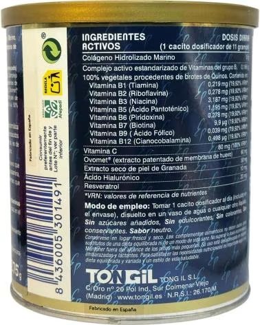 TONGIL DERMO COLÁGENO REFORZADO CON ANTIOXIDANTES 275G