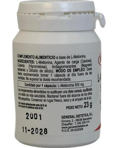 INTEGRALIA L-METIONINA 500 MG - 30 CÁPSULAS