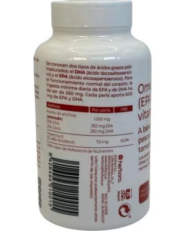 HERBORA OMÉGA 3 EPA DHA ET VITAMINE E 60 PERLES