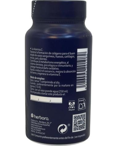 HERBORA VITAMINA C PURA 1000MG ACCIÓN RETARD 60 COMPRIMIDOS