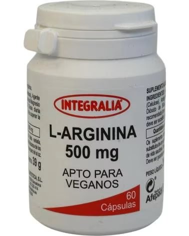 INTEGRALIA L-ARGININA 500MG, 60 CAPSULE, INTEGRATORE ALIMENTARE VEGANO