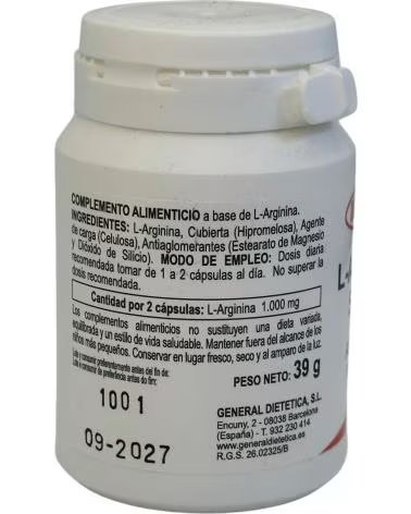 INTEGRALIA L-ARGININA 500MG, 60 CAPSULE, INTEGRATORE ALIMENTARE VEGANO