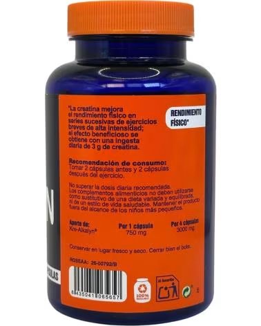 ARTESANIA AGRCOLA AGRICOLA KRE-ALCALYN® CREATINA ALCALINA 120 CÁPSULAS COMPETITION