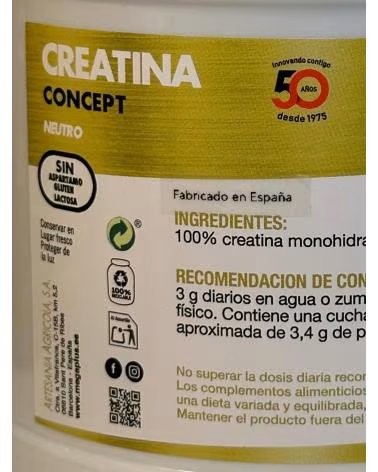 CREATINA MONOHIDRATADA MICRONIZADA MEGAPLUS SÉRIE CONCEPT 500G