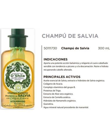 DSHILA CHAMPÚ PROTEICO DE SALVIA D´SHILA 300ML