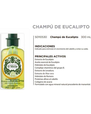 DSHILA CHAMPÚ PROTEICO DE EUCALIPTO D´SHILA 300ML